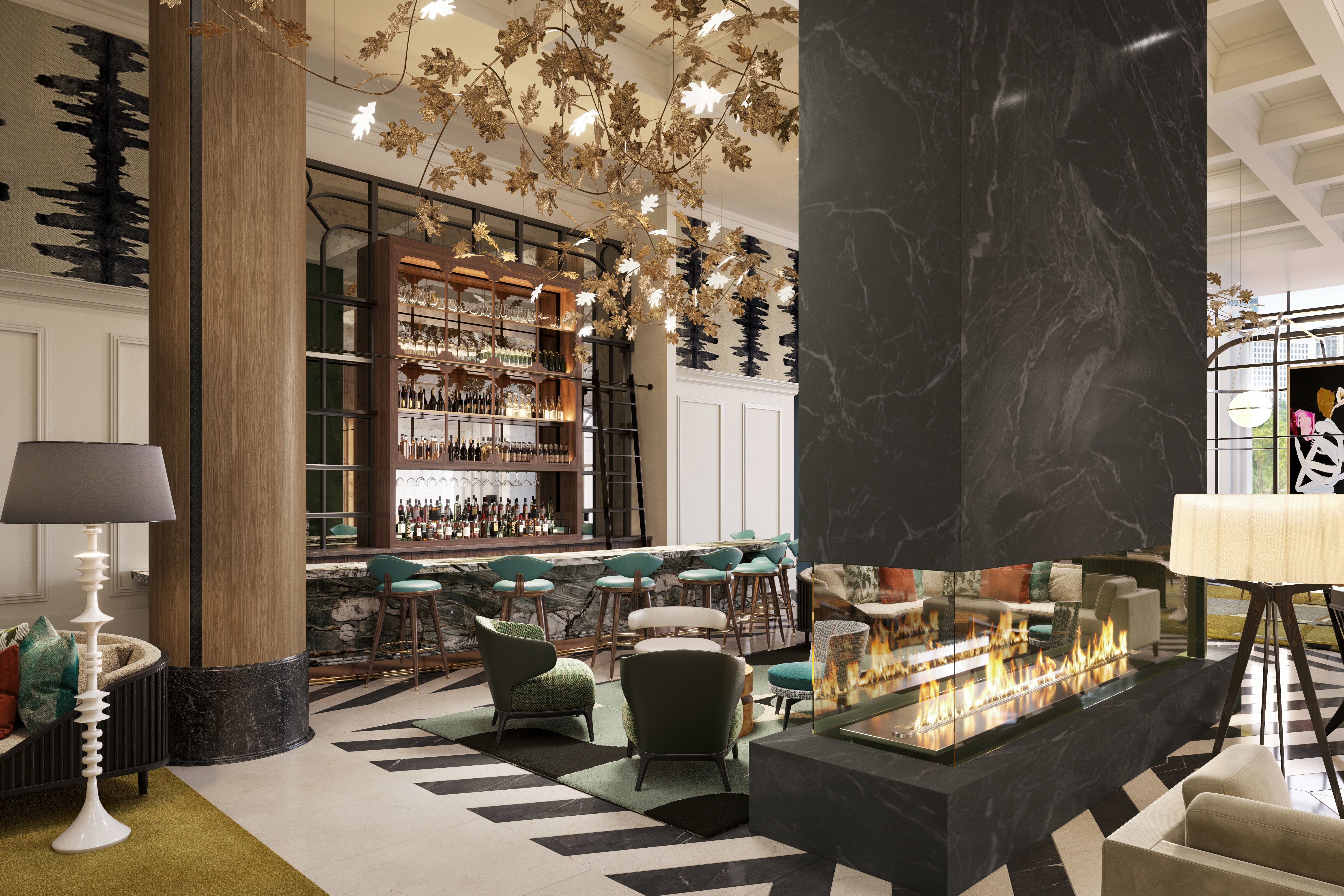 Lobby Bar Rendering