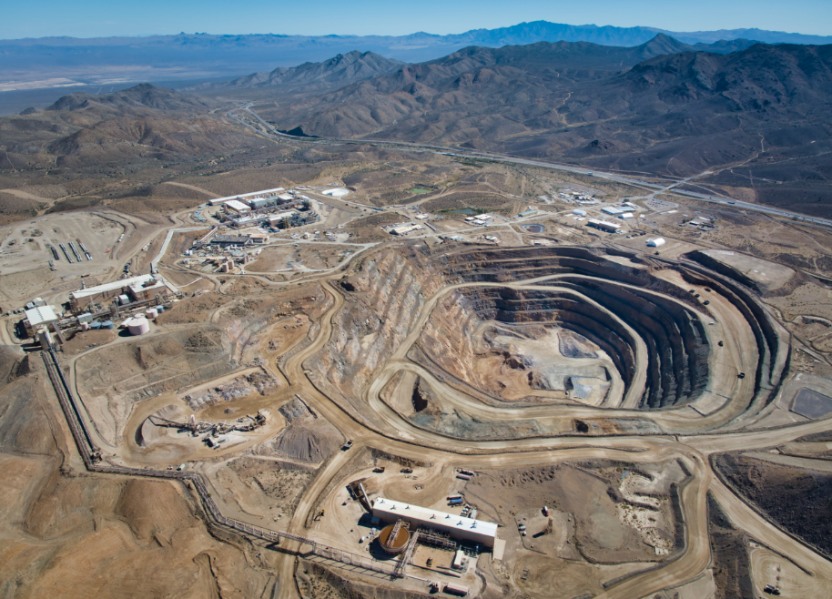 MP materials mine overhead