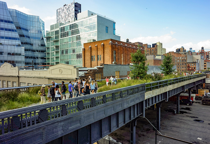 New York City’s elevated High Line Park as had a measurable cooling effect on neighboring streets and properties.