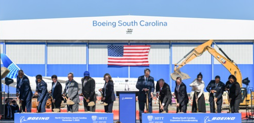 boeing south carolina groundbreaking ceremony nov 7, 2025 boeing img press el