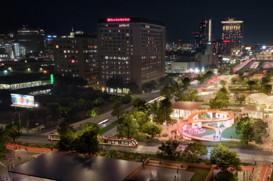 city of austin evening pm skyline