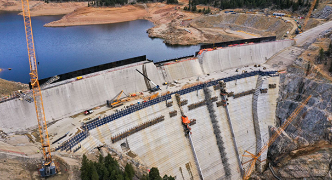 denver water dam under cobstruction
