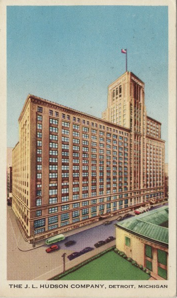 hudsons detroit postcard public domian no c