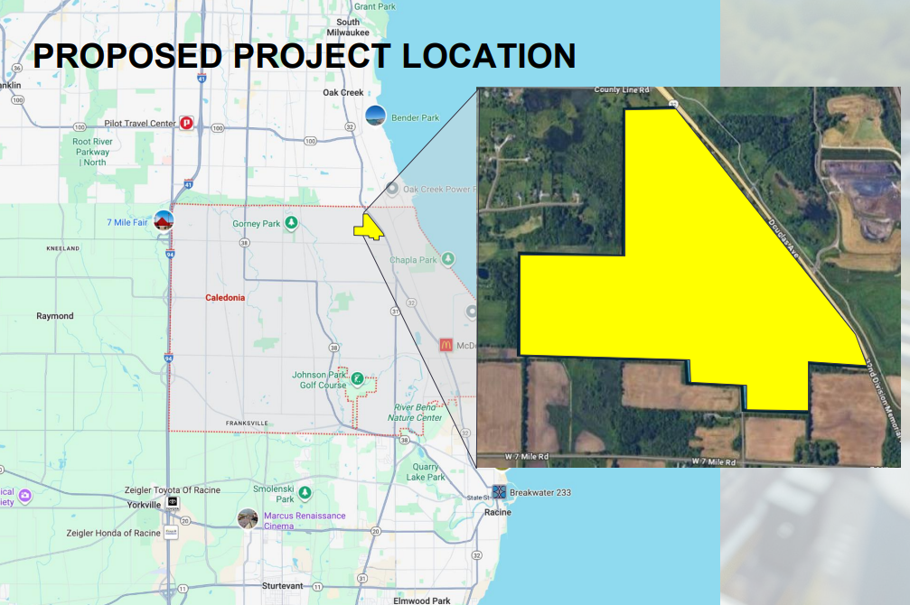 proposed Project Nova project area for the construction of a data center in Racine, Wisconsin Racine deve corp public